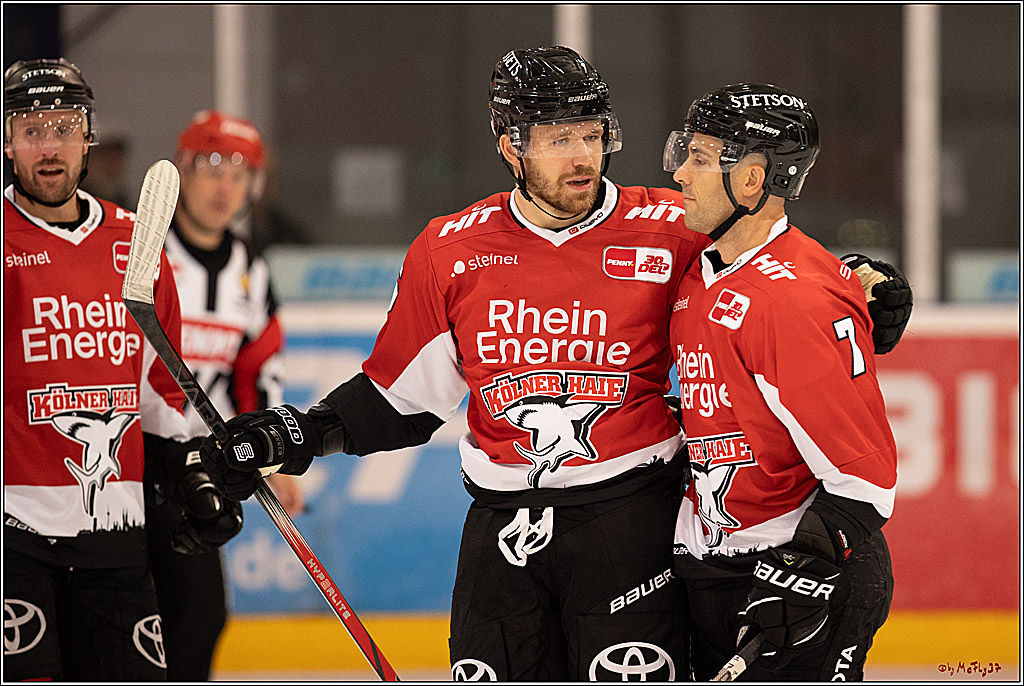 PENNY DEL 1. Testspiel Koelner Haie - Loewen Frankfurt; Koeln, 27.08.2023